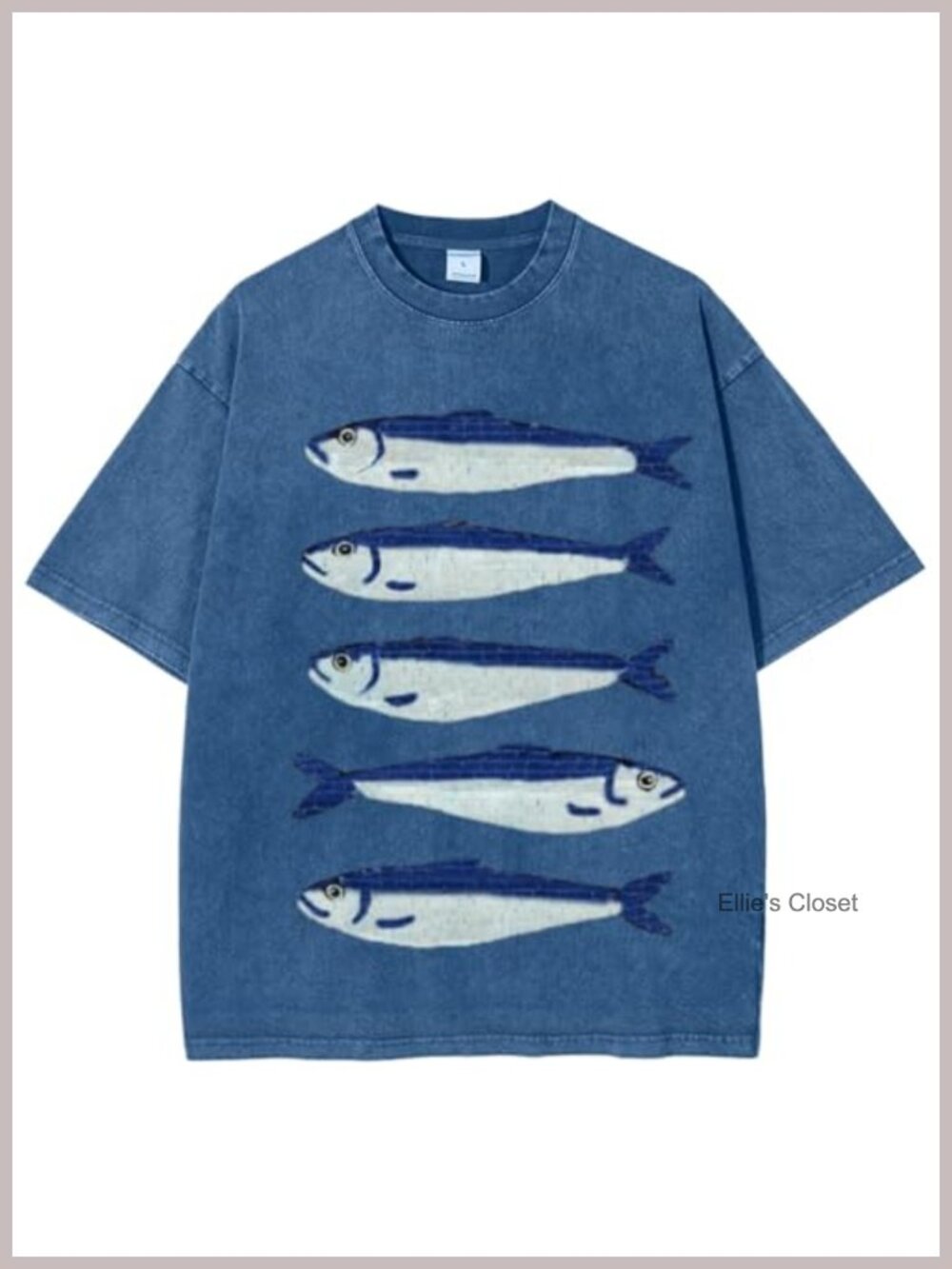 Women's Oversized Graphic Fisherman Tee Y2K Streetwear T-Shirt